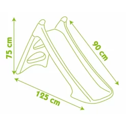 Smoby XS Glijbaan 125x50x75 Cm Oranje/Groen -Beste Speelgoed 3032163102700 2