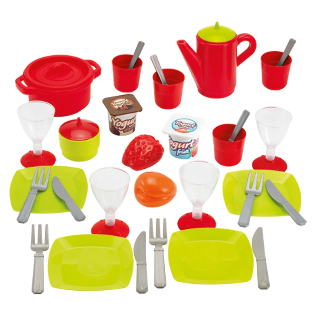 Ecoiffier 100% Chef Servies In Opbergbox 36-delig 1 Ecoiffier 100% Chef Servies In Opbergbox 36-delig