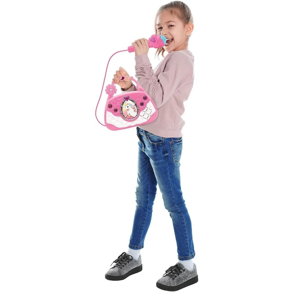Lexibook Meezing Handtas Eenhoorn + Licht En Geluid Roze 2 Lexibook Meezing Handtas Eenhoorn + Licht En Geluid Roze - Afbeelding 2