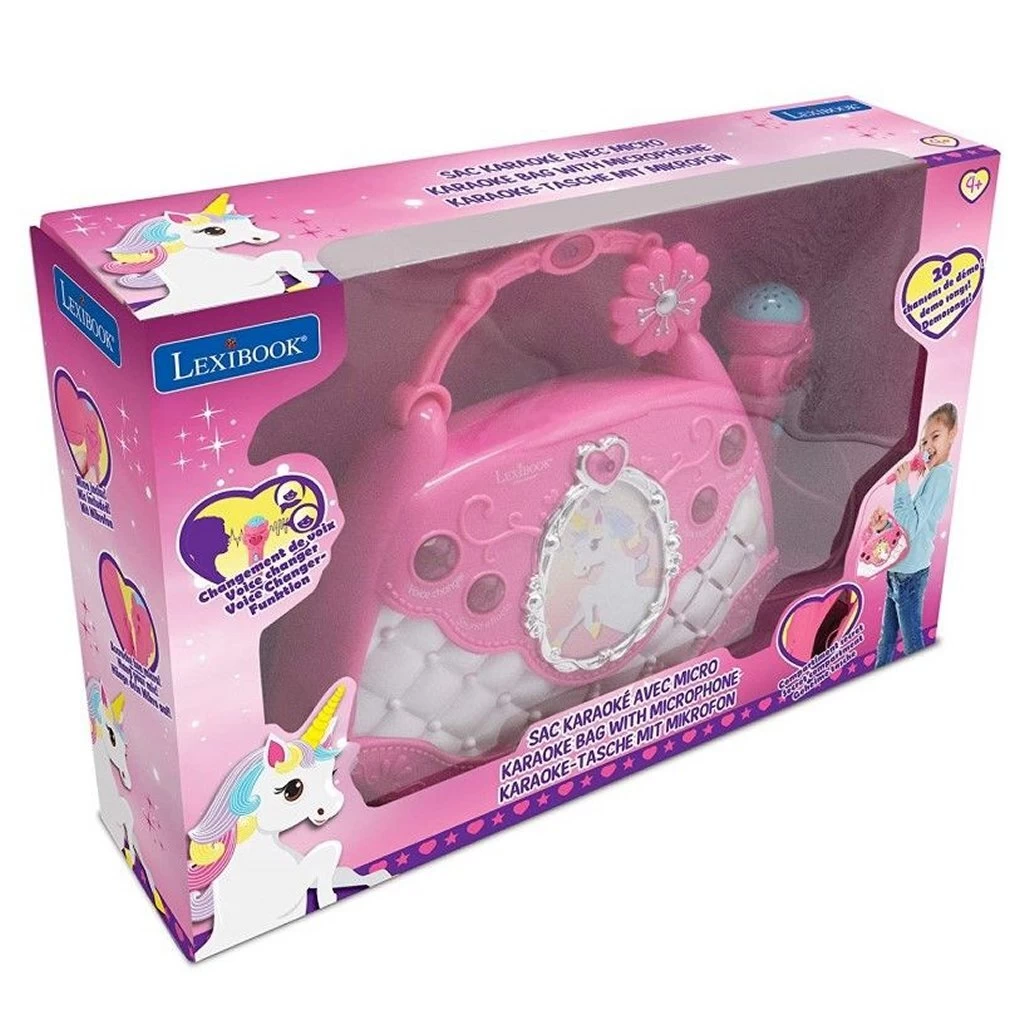 Lexibook Meezing Handtas Eenhoorn + Licht En Geluid Roze 3 Lexibook Meezing Handtas Eenhoorn + Licht En Geluid Roze - Afbeelding 3