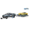 Bruder 02504 RAM Power Wagon En Roadster Bruder Racing Team + Figuur 1:16
