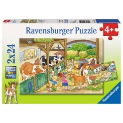 Ravensburger Puzzel Vrolijk Boerderijleven 2×24 Stukjes