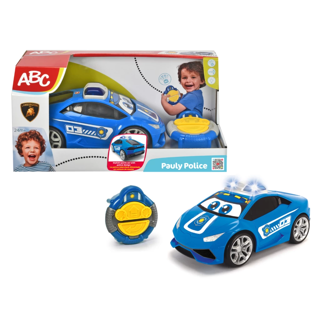 Dickie Toys Dickie ABC Infrarood Lamborghini Auto Pauly Police 27cm + Batterij 2 Dickie Toys Dickie ABC Infrarood Lamborghini Auto Pauly Police 27cm + Batterij - Afbeelding 2