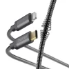 Hama Oplaadkabel Metal USB-C – Lightning 1,5 M Metalen Mantel Antraciet
