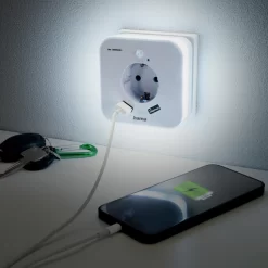 Hama Led-nachtlampje Met Stopcontact 2 USB-uitgangen Bewegings- En Lichtsensor -Beste Speelgoed 4047443491688 9
