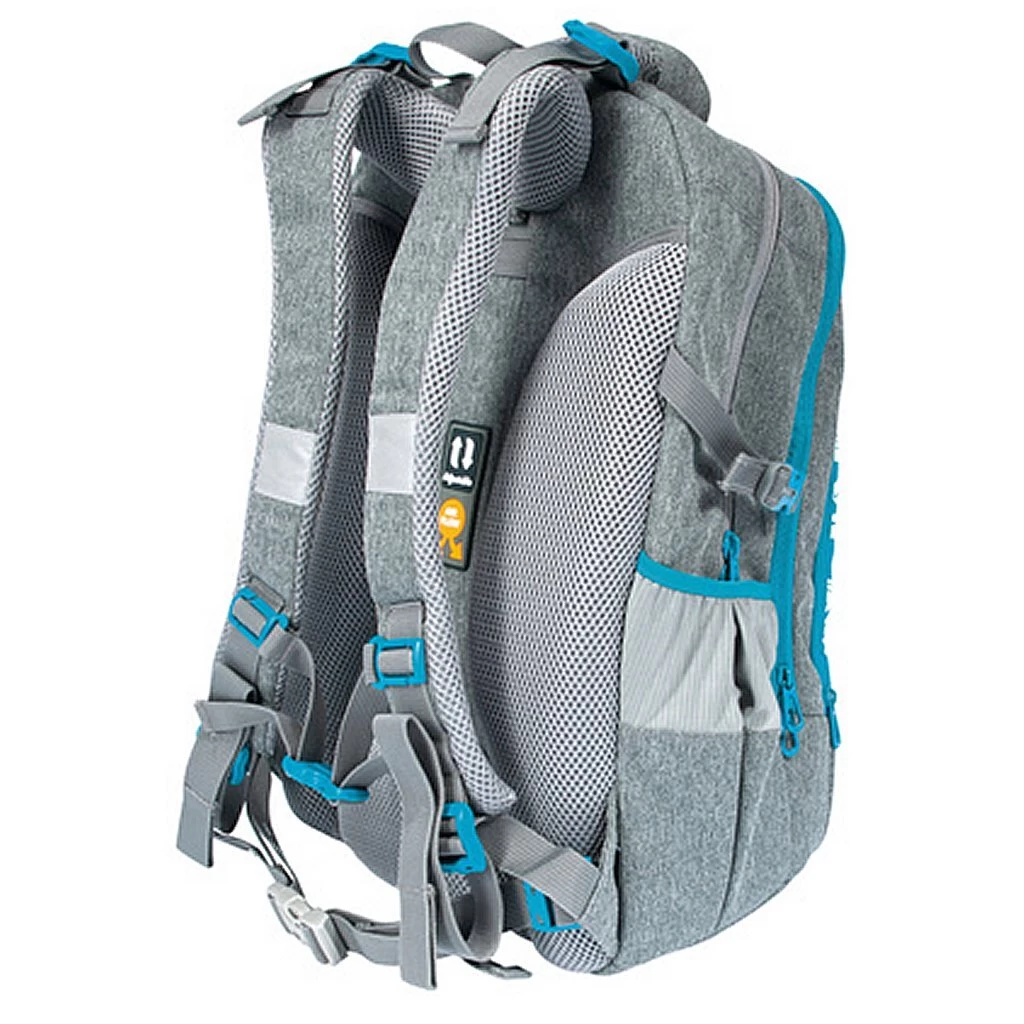 Eberhard Faber EF-577623 X-Style Schooltas 30L Turquoise/Grijs 3 Eberhard Faber EF-577623 X-Style Schooltas 30L Turquoise/Grijs - Afbeelding 3