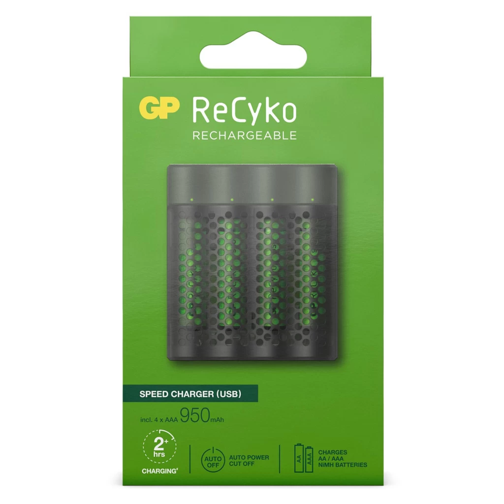 GP Recyko USB Lader + 4 AAA Batterijen 950mah 3 GP Recyko USB Lader + 4 AAA Batterijen 950mah - Afbeelding 3