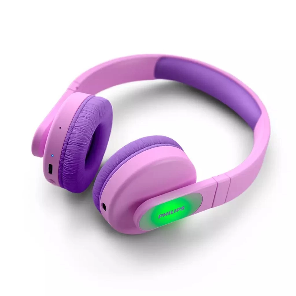 Philips TAK4206PK/00 Draadloze On-Ear Koptelefoon Voor Kinderen + LED-Licht Roze 1 Philips TAK4206PK/00 Draadloze On-Ear Koptelefoon Voor Kinderen + LED-Licht Roze