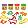 Play-Doh Emmer Dieren Met 4 Potjes Klei En 9 Dierenvormpjes