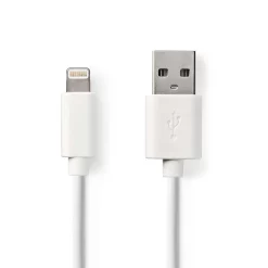 Nedis CCGP39300WT30 Sync And Charge-kabel Apple Lightning 8-pins Male – Usb-a Male 3,0 M Wit -Beste Speelgoed 5412810280070 1