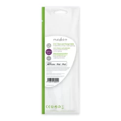 Nedis CCGP39400WT10 2-in-1 Sync And Charge-kabel Usb-a Male – Micro-b Male / Apple Lightning 8-pins Male 1,0 M Wit 5 Nedis CCGP39400WT10 2-in-1 Sync And Charge-kabel Usb-a Male – Micro-b Male / Apple Lightning 8-pins Male 1,0 M Wit -Beste Speelgoed 5412810280094 2