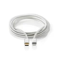 Nedis CCTB39650AL20 Apple Lightning-kabel Apple Lightning 8-pins Male – Usb-c 2,00 M Aluminium