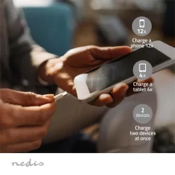 Nedis UPBKPD30000BK Powerbank 30000 Mah 1.5 / 2.0 / 3.0 A Outputs: 2 Output: 1x Usb-a / 1x Usb-c™ Inputs: 1x Micro Usb / 1x Usb-c™ Pd3.0 20w Lithium-polymeer -Beste Speelgoed 5412810418596 8