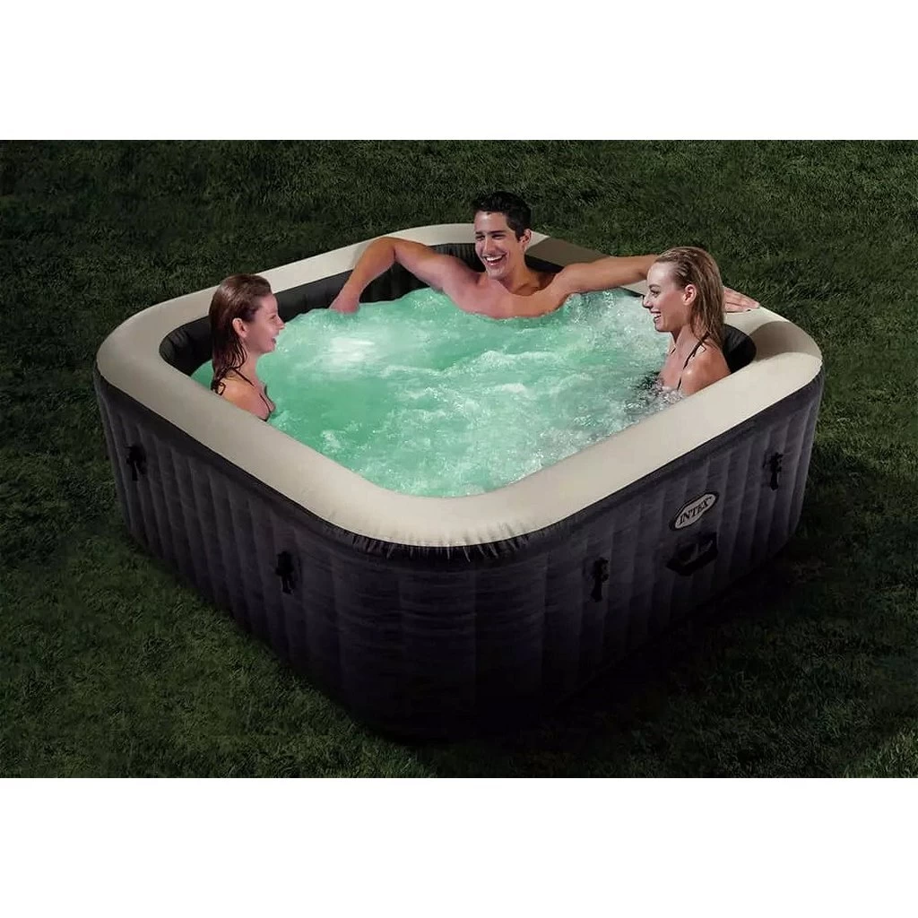 Intex 28450 PureSpa Greystone Jacuzzi 211×211 Cm Antraciet 3 Intex 28450 PureSpa Greystone Jacuzzi 211×211 Cm Antraciet - Afbeelding 3