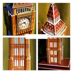 Cubic Fun 3D Puzzel Big Ben + LED Verlichting 28 Stukjes -Beste Speelgoed 6944588205010 2