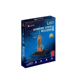 Cubic Fun 3D Puzzel Empire State Building + LED Verlichting 58 Stukjes -Beste Speelgoed 6944588205034 3
