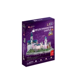 Cubic Fun 3D Puzzel Neuschwanstein Castle + LED Verlichting 128 Stukjes -Beste Speelgoed 6944588205102 3