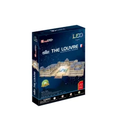 Cubic Fun 3D Puzzel The Louvre + LED Verlichting 137 Stukjes -Beste Speelgoed 6944588205171 3