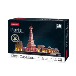 Cubic Fun 3D LED Puzzel Parijs 115 Stukjes -Beste Speelgoed 6944588205256 3