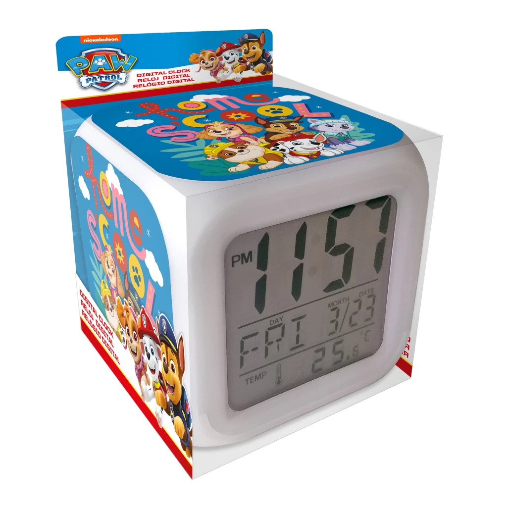Paw Patrol Digitale Klok + LED-Verlichting 2 Paw Patrol Digitale Klok + LED-Verlichting - Afbeelding 2