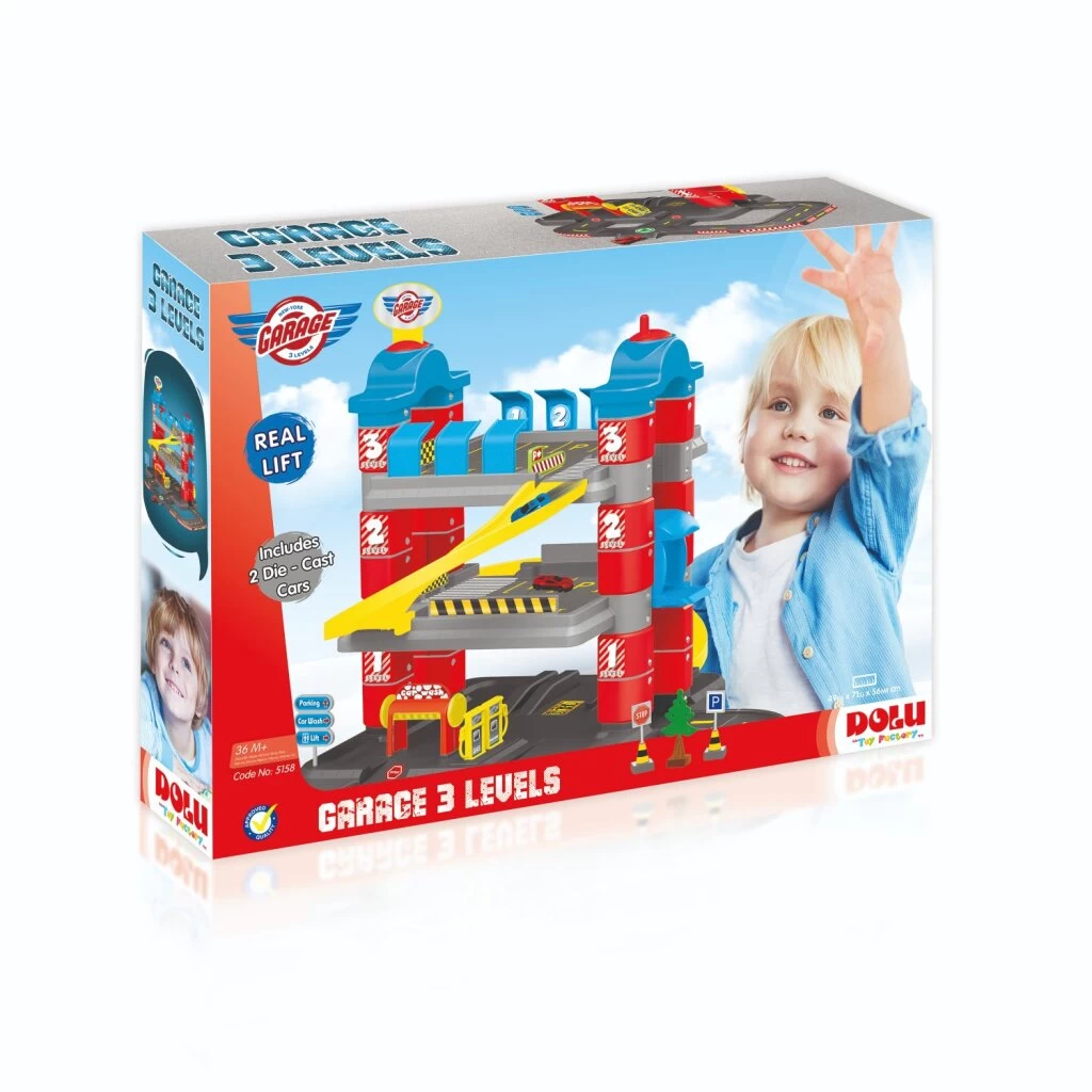 Dolu Garage Met 3 Etages + Accessoires 2 Dolu Garage Met 3 Etages + Accessoires - Afbeelding 2