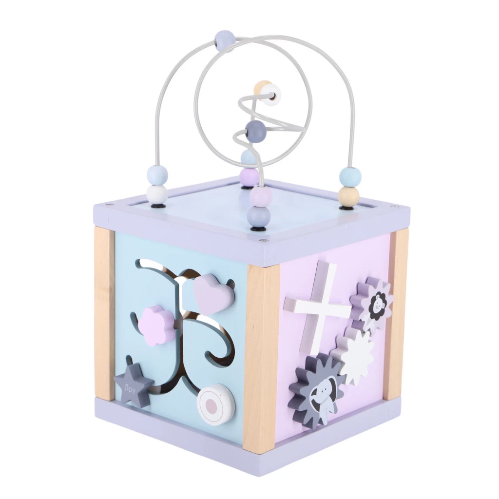 Jipy Houten Activiteiten Kubus Paars/Blauw 1 Jipy Houten Activiteiten Kubus Paars/Blauw