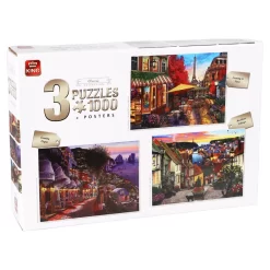 King Puzzel Classic Collection + Posters 3×1000 Stukjes