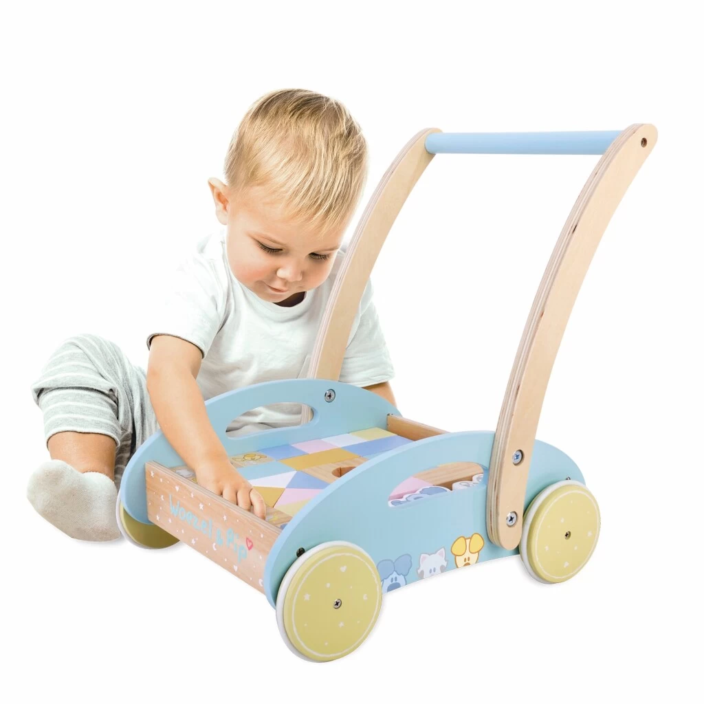 Woezel En Pip Houten Blokkenkar 27x35x36 Cm 4 Woezel En Pip Houten Blokkenkar 27x35x36 Cm - Afbeelding 4