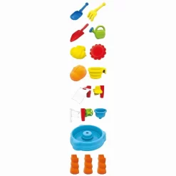 Summertime Zand-Watertafel 17-delig 38.5×38.5×58.5 Cm -Beste Speelgoed 8712051093154 3