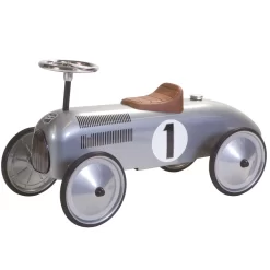 Retro Roller Metalen Loopauto Jean 75x40x40 Cm Zilver