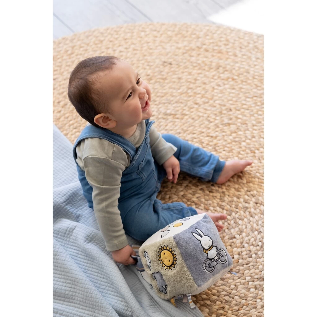 Nijntje Fluffy Activiteitenkubus + Geluid Blauw 4 Nijntje Fluffy Activiteitenkubus + Geluid Blauw - Afbeelding 4