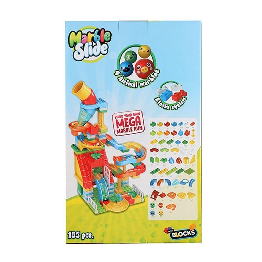 Toi Toys Toi-Toys Blocks Bouwblokken Knikkerbaan 133-delig 3 Toi Toys Toi-Toys Blocks Bouwblokken Knikkerbaan 133-delig - Afbeelding 3