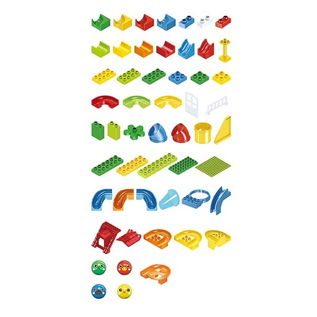 Toi Toys Toi-Toys Blocks Bouwblokken Knikkerbaan 133-delig 4 Toi Toys Toi-Toys Blocks Bouwblokken Knikkerbaan 133-delig - Afbeelding 4