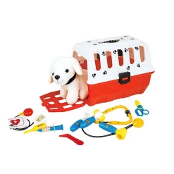 Toi Toys Toi-Toys Puppy In Reismand + Dierenarts Accessoires -Beste Speelgoed 8714627371512 1