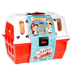 Toi Toys Toi-Toys Puppy In Reismand + Dierenarts Accessoires -Beste Speelgoed 8714627371512 2