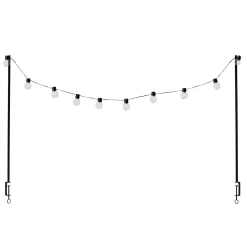 Esschert Design Tafelklem Met Solar Lampjes Zwart