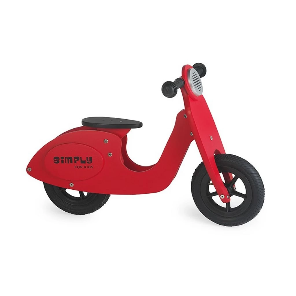 Simply For Kids Houten Loopscooter Rood 1 Simply For Kids Houten Loopscooter Rood