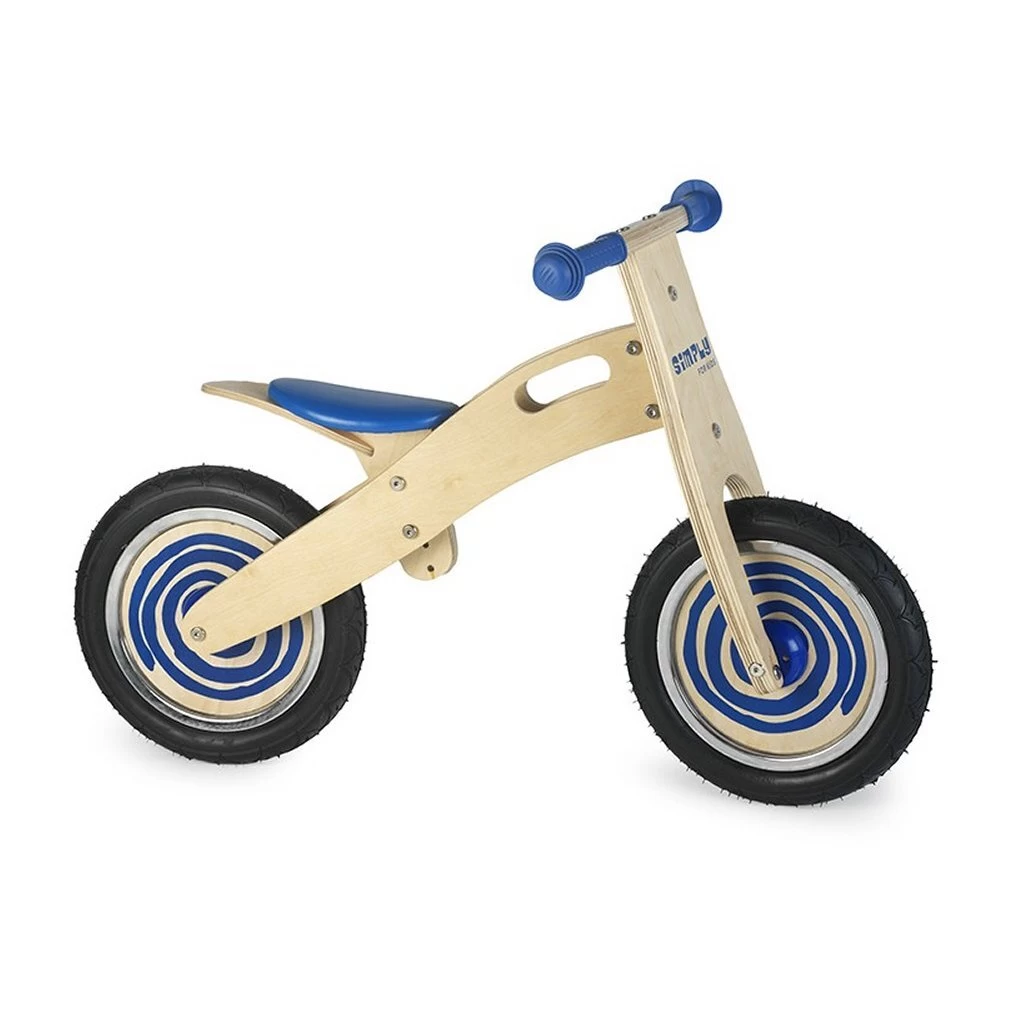 Simply For Kids Houten Loopfiets Blauw 1 Simply For Kids Houten Loopfiets Blauw